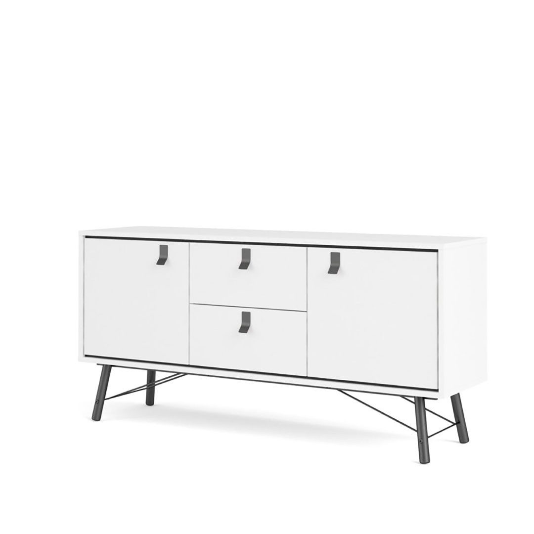 ebuy24 Sideboard Rye Sideboard 2 Türen, 2 Schubladen mattweiss.