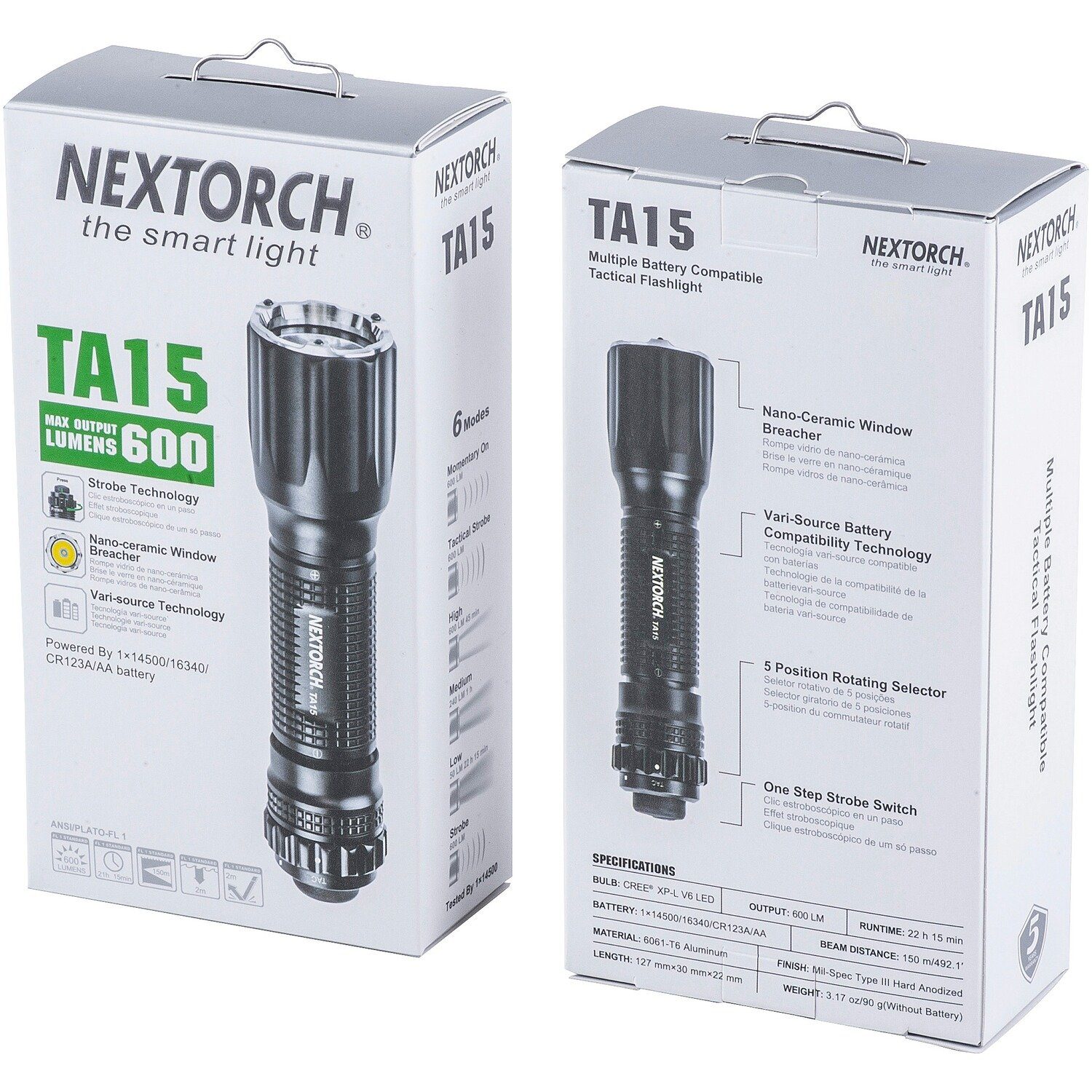 Nextorch Taschenlampe Taschenlampe V2 TA15