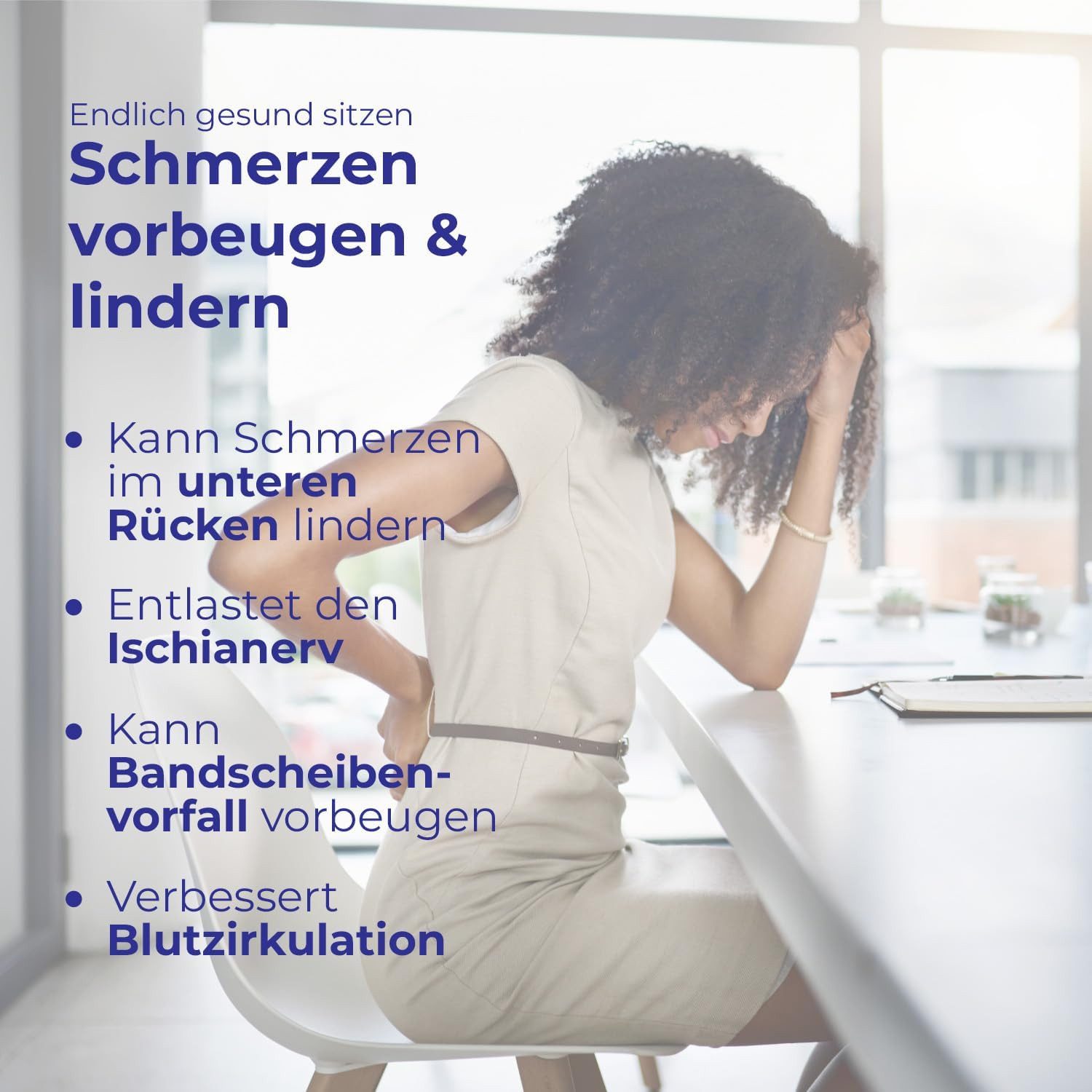 Seatwith Keilkissen - Bequemer Sitzkeil mit weichem Bezug und Tragetasche, sorgt für richtige Körperhaltung, und maximales Wohlbefinden, Auto, Home-Office
