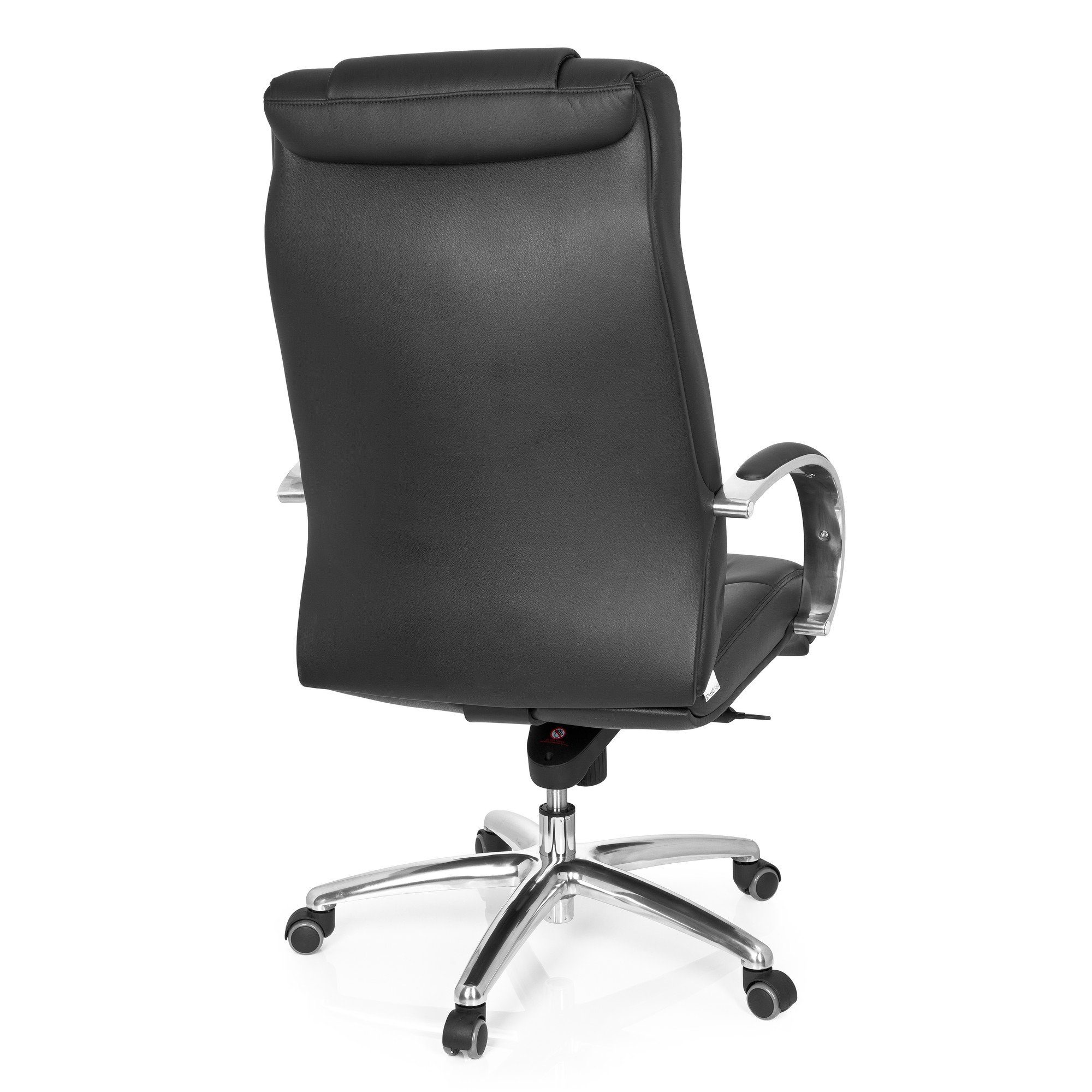 G Drehstuhl (1 mit XXL hjh Armlehnen Chefsessel Schwarz Kunstleder Drehstuhl XXL OFFICE St), Bürostuhl 600 ergonomisch