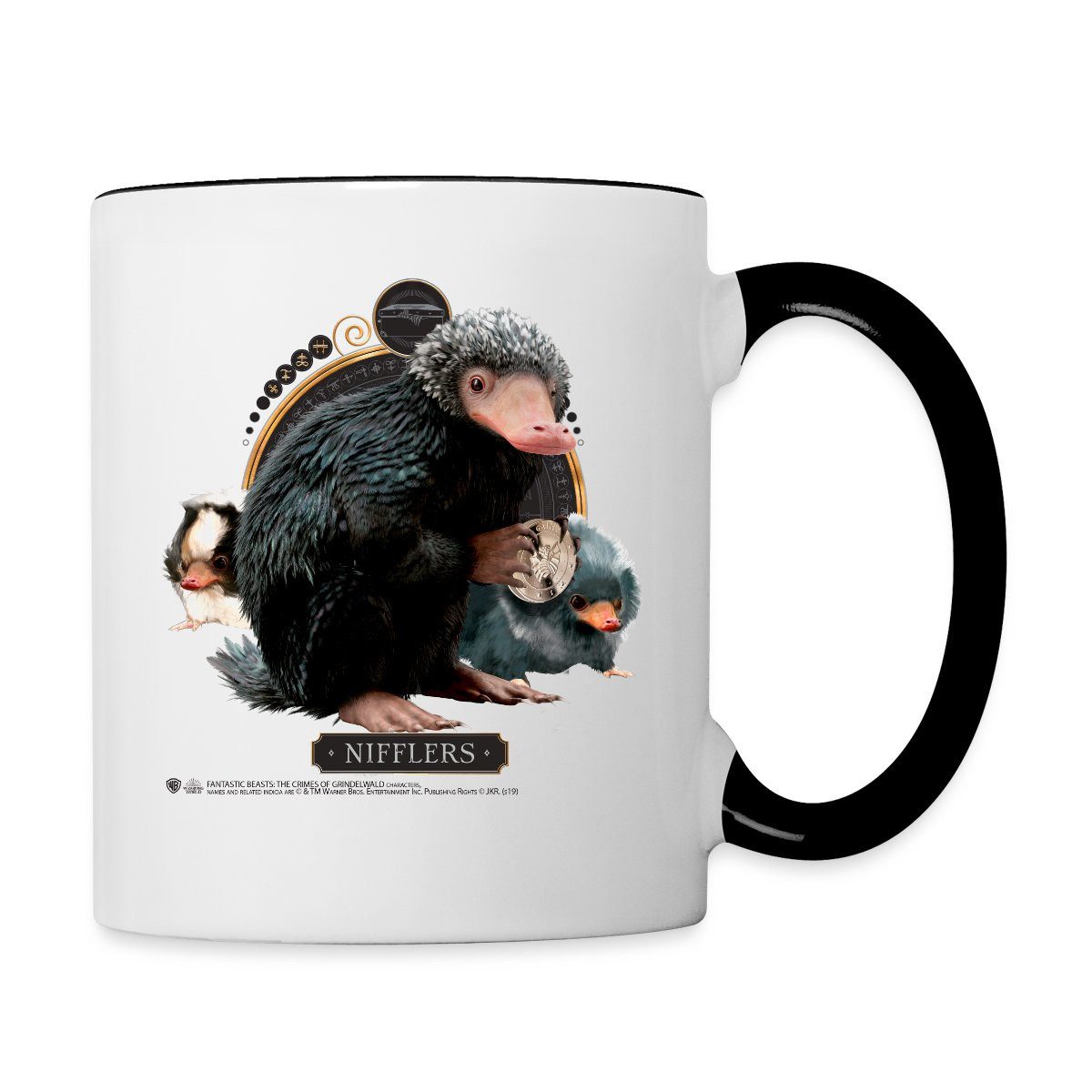 Spreadshirt Tasse Phantastische Tierwesen Nifflers Tasse Tasse Zweifarbig, Keramik