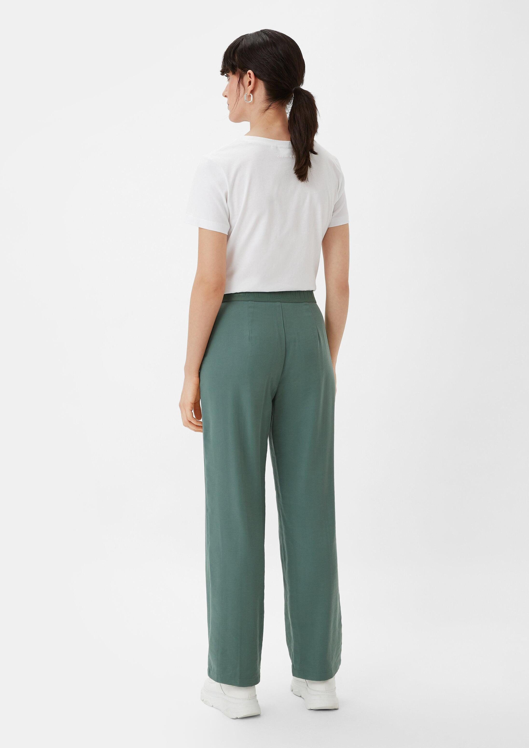 comma Chinos Hose Regular: Twill-Hose mit Reißverschluss