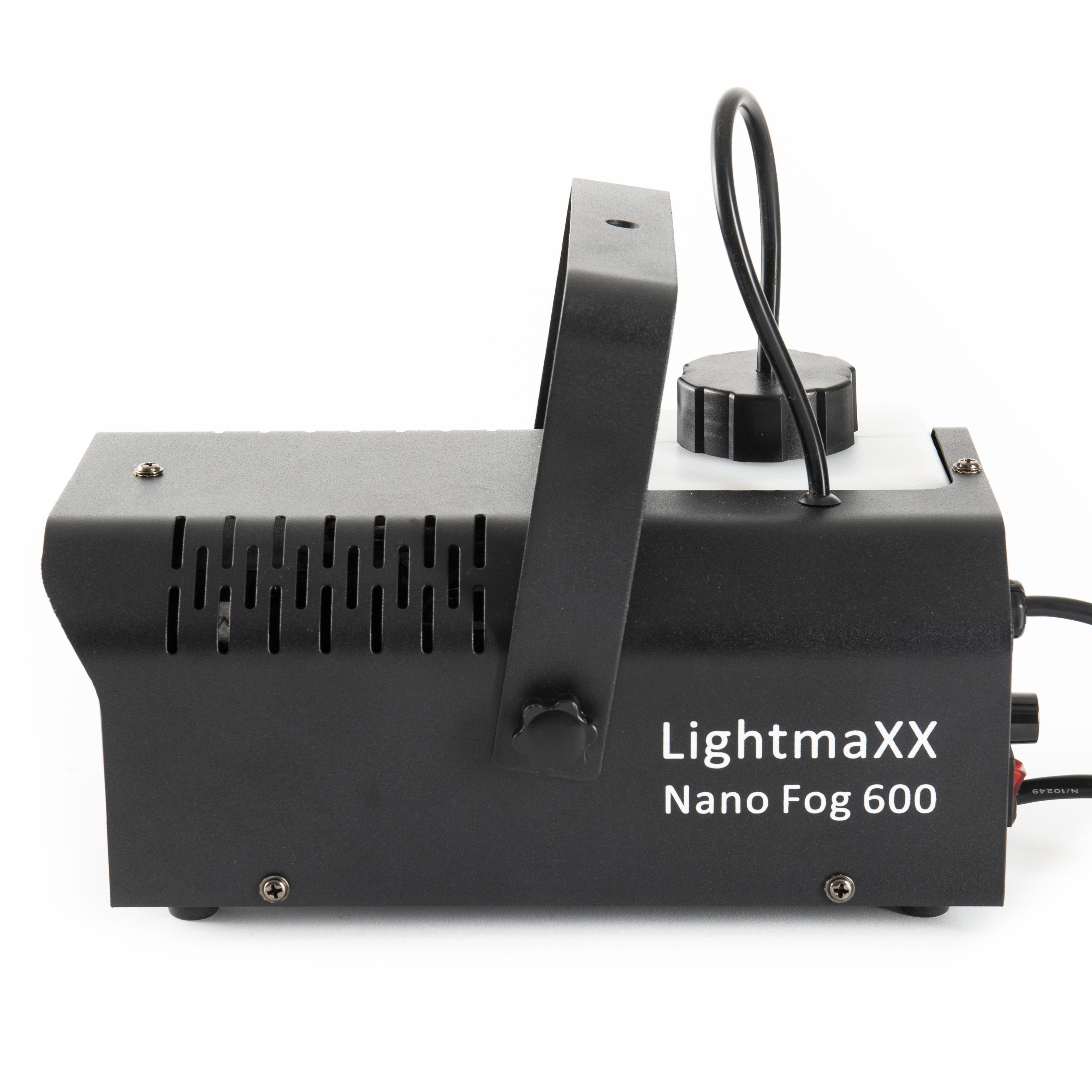 lightmaXX Discolicht, Nano Fog Nebelmaschine 600 - 600 Watt, Remote Wired