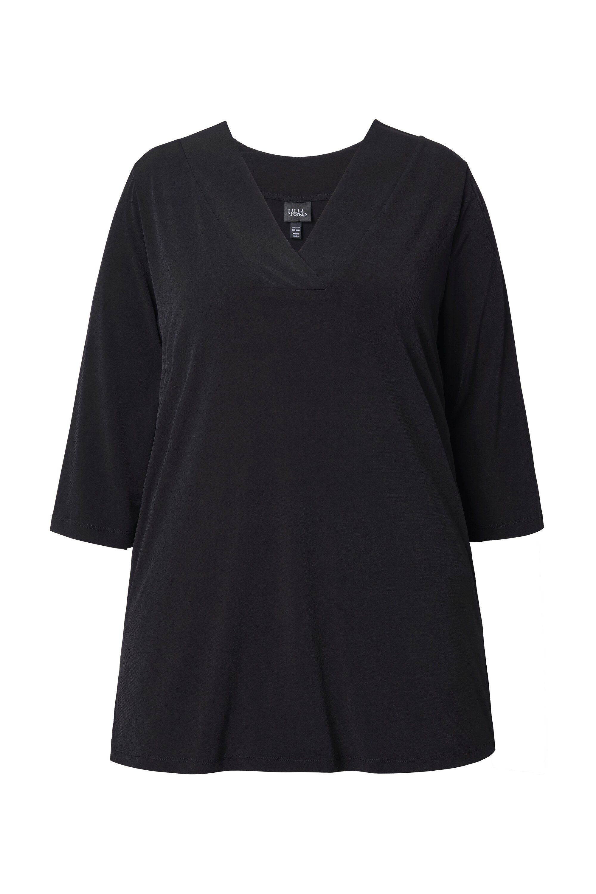 Ulla Popken Longshirt Longshirt A-Linie V-Ausschnitt günstig online kaufen