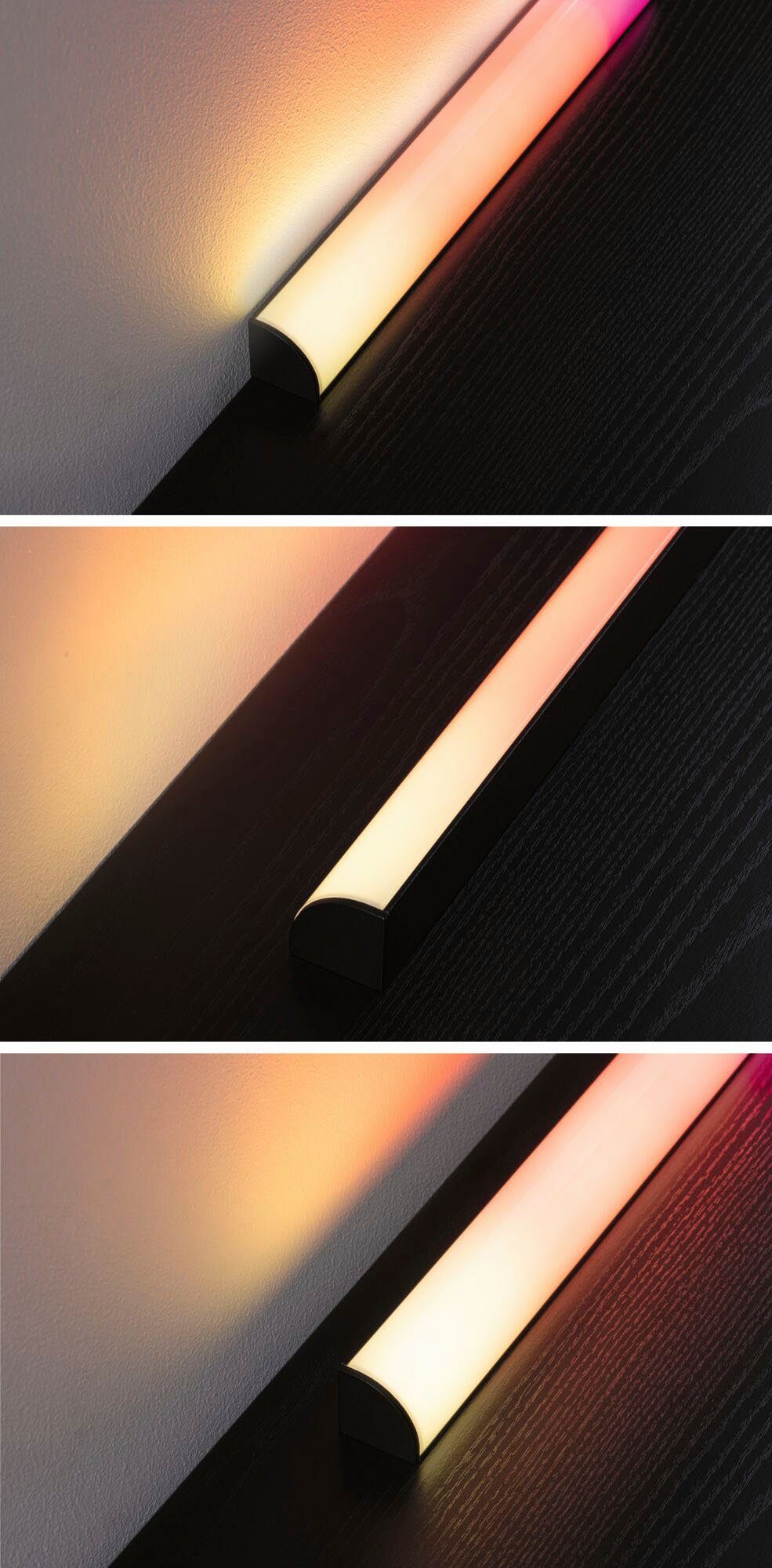 EntertainLED LED-Streifen Lightbar Rainbow 30x30mm 2-flammig 2x24lm, Paulmann 2x0,6W Dynamic RGB