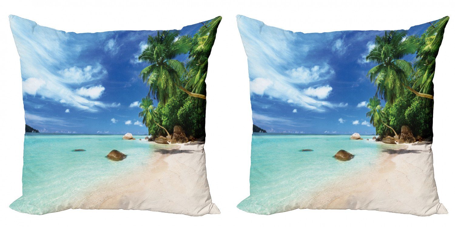 Kissenbezüge Modern Accent Doppelseitiger Digitaldruck, Abakuhaus (2 Stück), Strand Seascape Nature Jungle