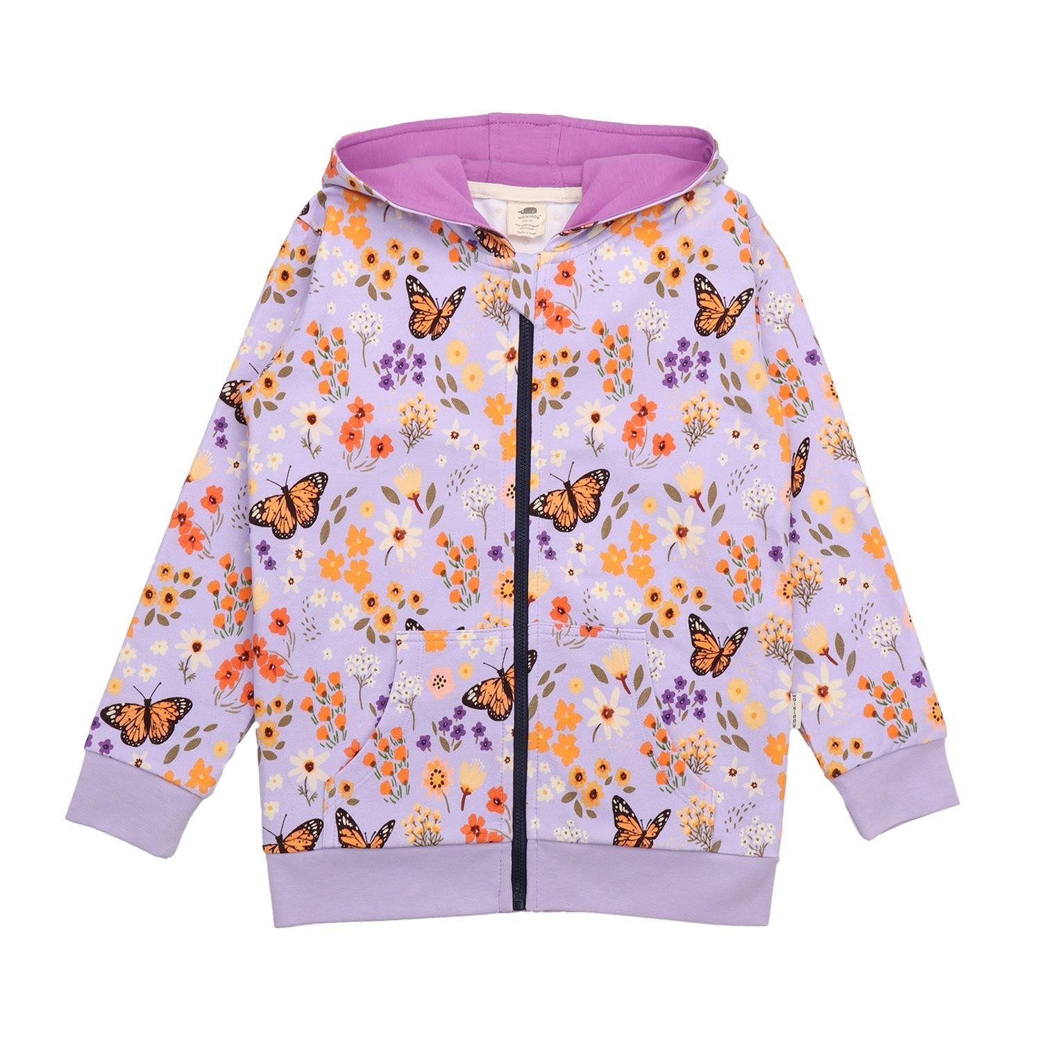 Sweatjacke Sweatjacke mit Schmetterlingsdruck aus Bio-Baumwolle