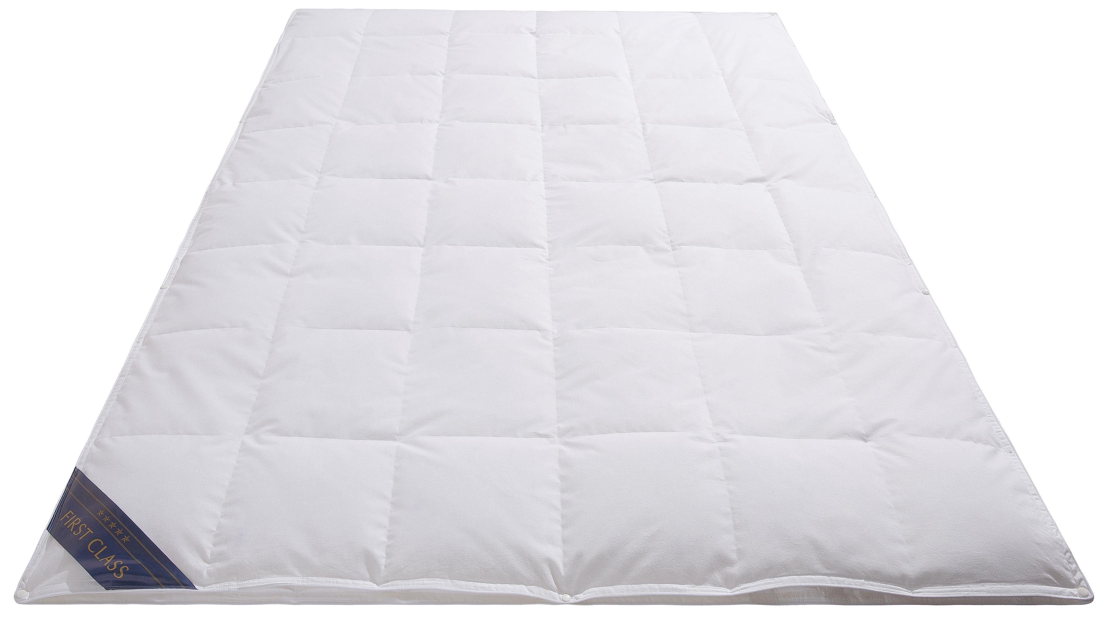 Hanse by RIBECO Daunenbettdecke Jonas, Füllung: 90% Daunen, 10% Federn, Bezug: 100% Baumwolle, Bettdecke für alle Jahreszeiten, Made in Germany