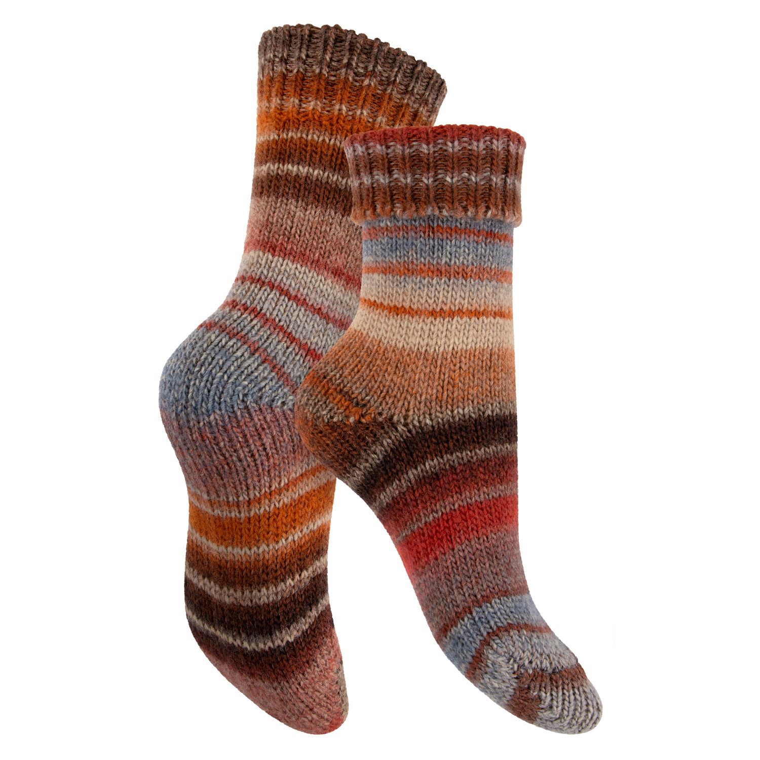 celodoro Umschlagsocken Damen & Herren Mouline Wollsocken mit Umschlag – Bild 2 von 4