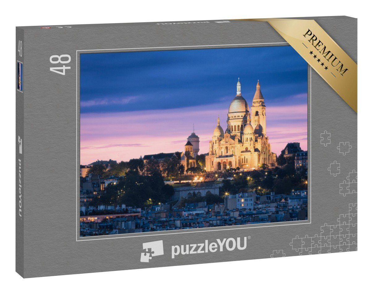 puzzleYOU Puzzle Basilika Sacre Cœur, Montmartre, Paris, 48 Puzzleteile,  puzzleYOU-Kollektionen Paris, Sacre Coeur