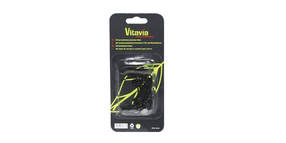 Vitavia Gewächshaus Glasfederklammern für Vitavia Gewächshäuser, 20-St., (silber, 20 Stück)