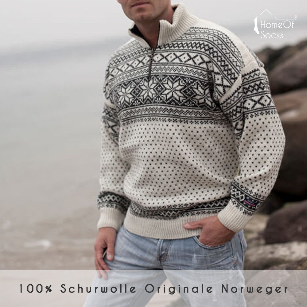 HomeOfSocks Norwegerpullover Hochwertige Norweger Pullover klassisches Desi günstig online kaufen