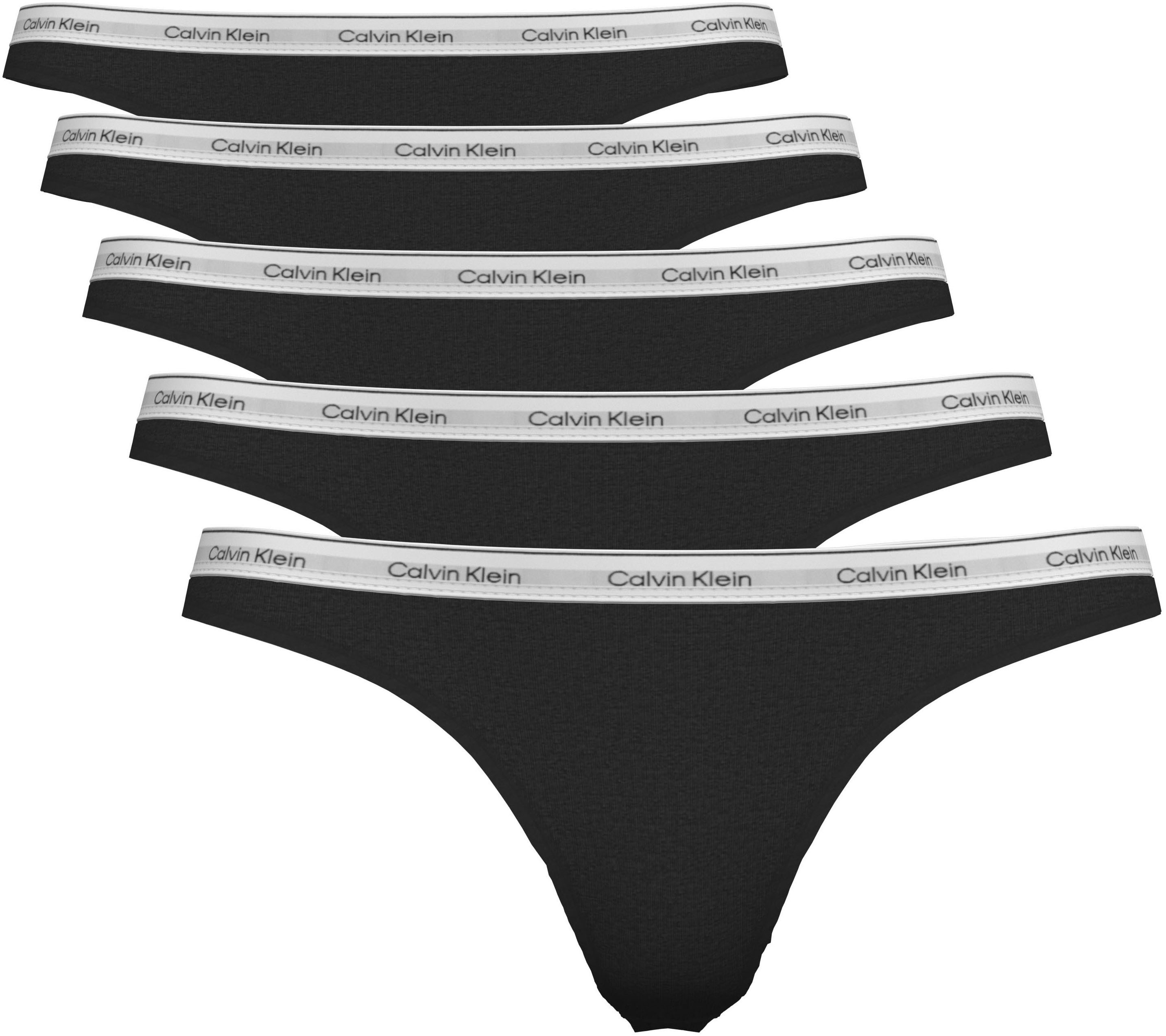 Calvin Klein Underwear Tanga THONG 5 PK (Packung) Körpernahe Passform