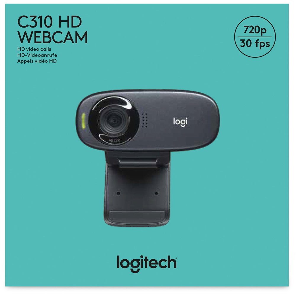C310 HD 720p 1280x720 Pixel 30 FPS USB schwarz 960-001065 Webcam