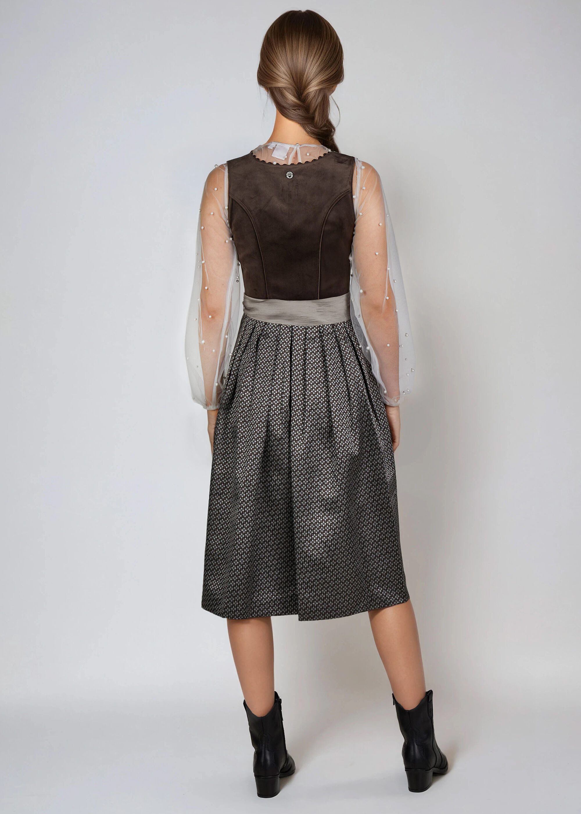 Spieth & Wensky Dirndl Gambe mit Samtoberteil und Herzausschnitt günstig online kaufen