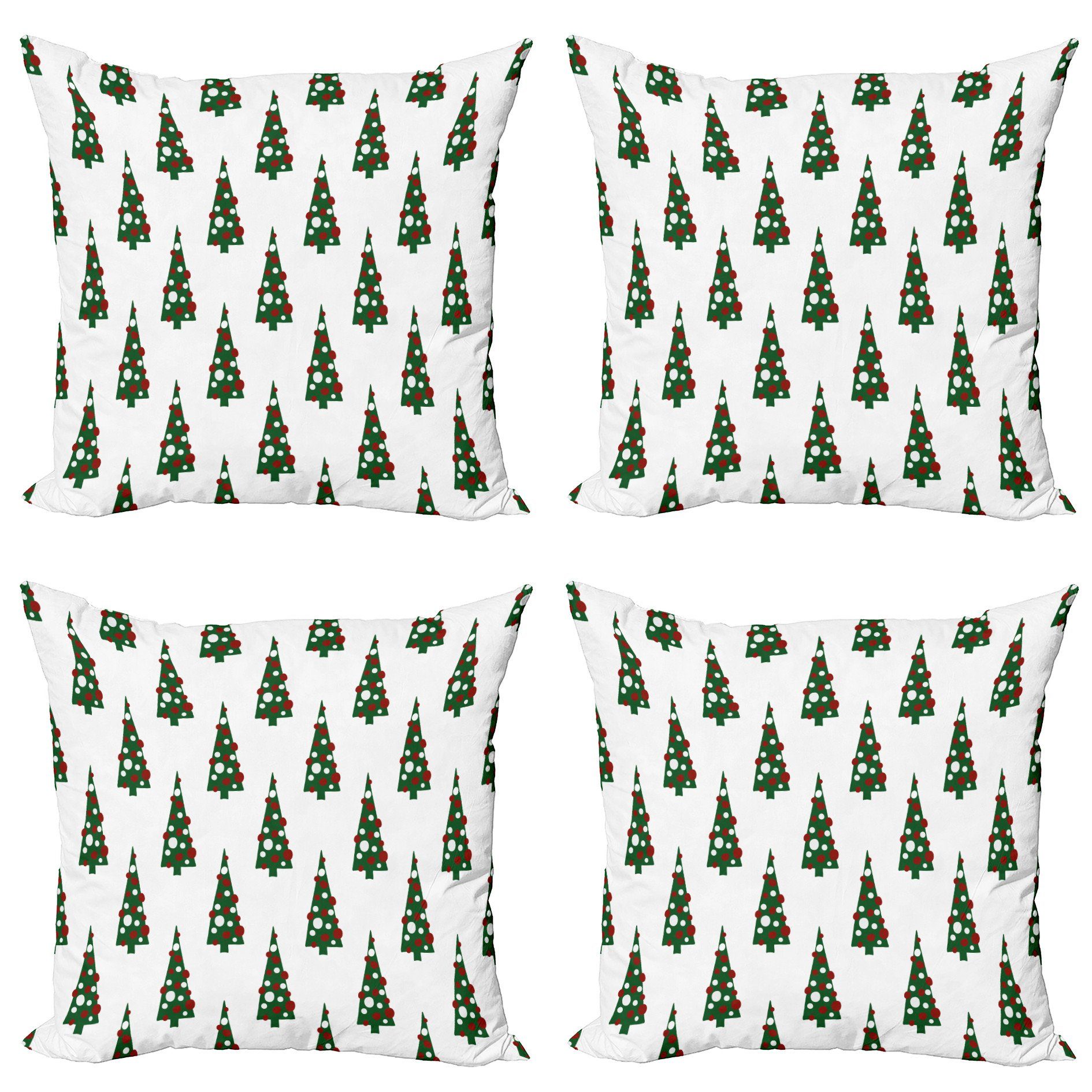 Kissenbezüge Modern Accent Doppelseitiger Stück), Geometrisch (4 Tree Abakuhaus Digitaldruck, Pattern Xmas