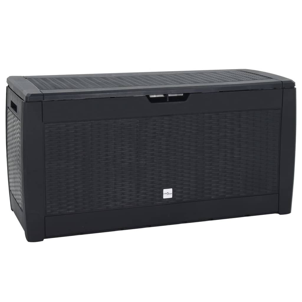 vidaXL Auflagenbox NA Gartentruhe Kissentruhe Auflagenbox Anthrazit 119x48x60 cm Polyprop
