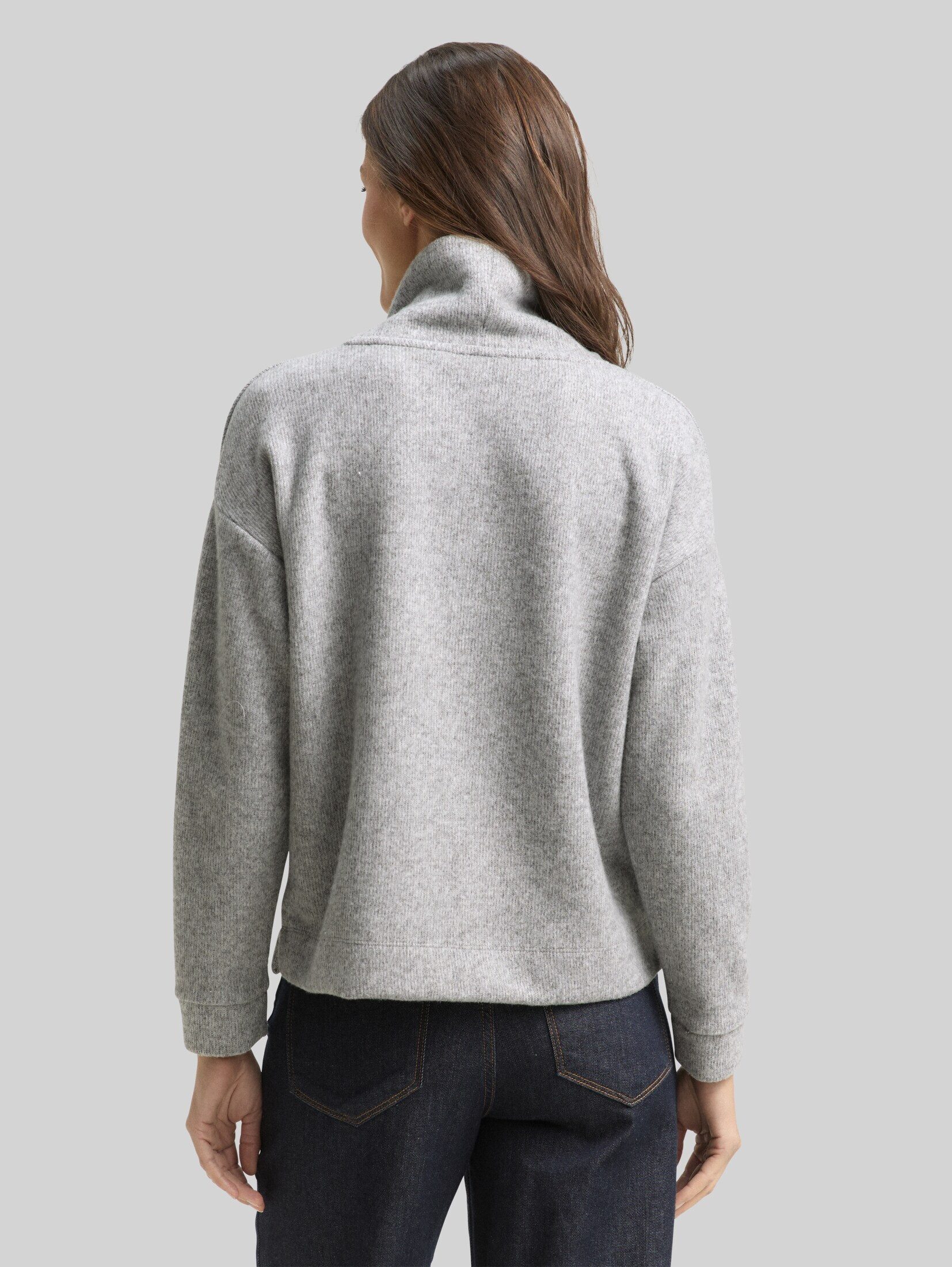 TOM TAILOR Sweatshirt Strick & Sweatshirts Loose Fit Sweatshirt mit Rollkragen