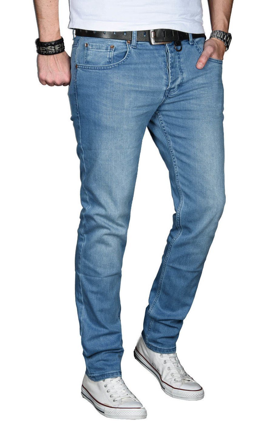 Alessandro Salvarini Straight-Jeans A. Salvarini Designer Herren Jeans Hose günstig online kaufen
