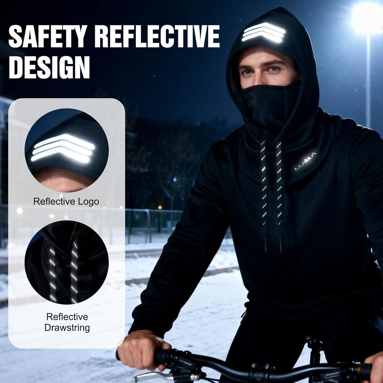 LuxusKollektion Sturmhaube Sturmhaube Balaclava Herren Damen Winddicht Thermo Kapuze Blau