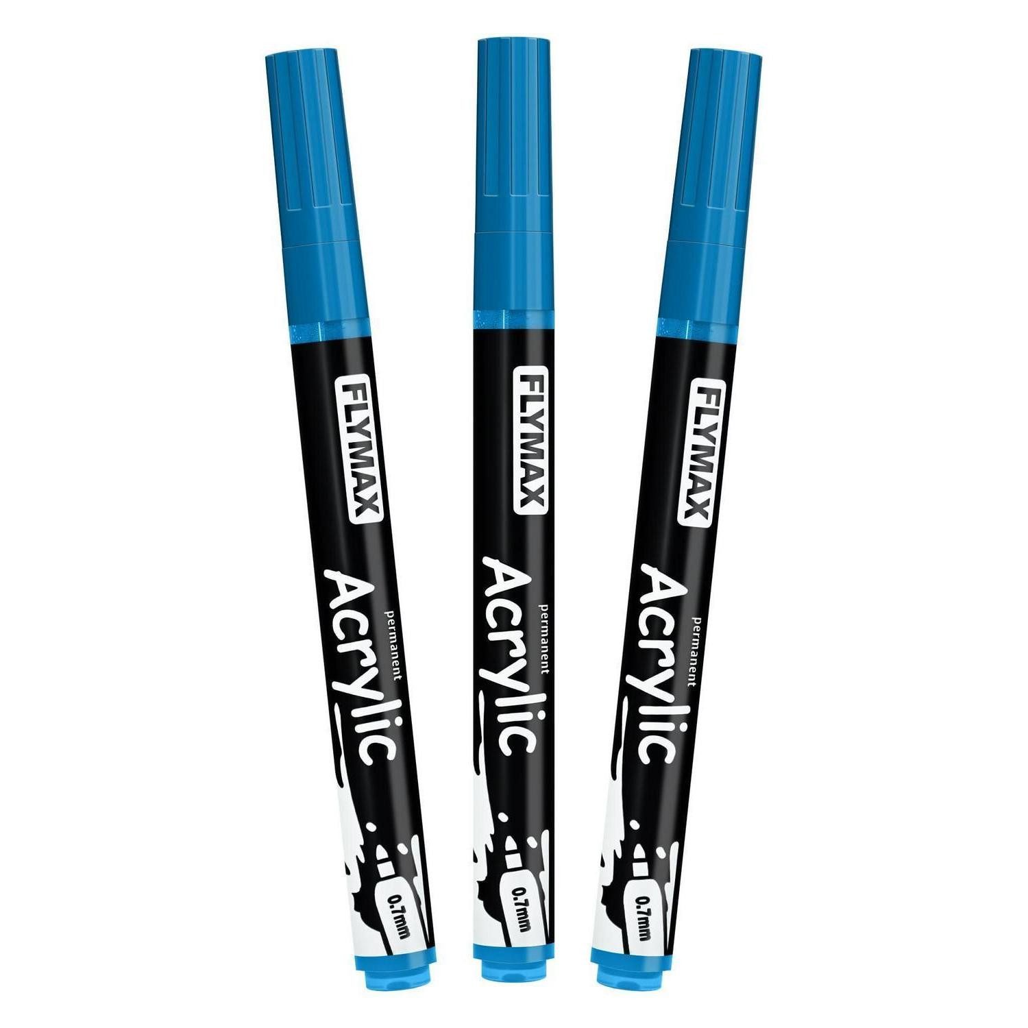 LuxusKollektion Permanentmarker Marker Stifte Hellblau 0,7mm 3er Pack