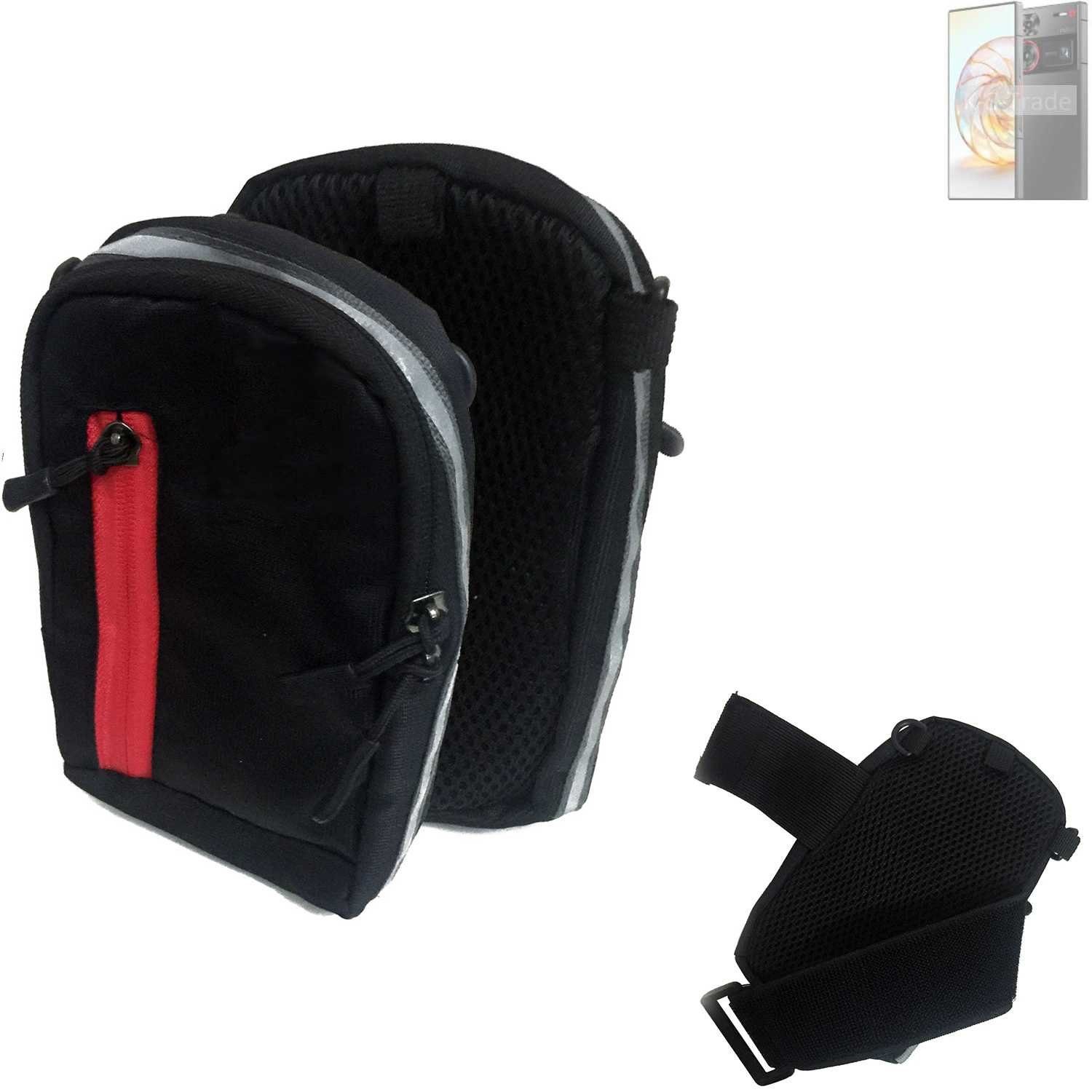K-S-Trade Handyhülle für Nubia Z60 Ultra, Outdoor Gürteltasche Holster Umhängetasche schwarz Handy Tasche