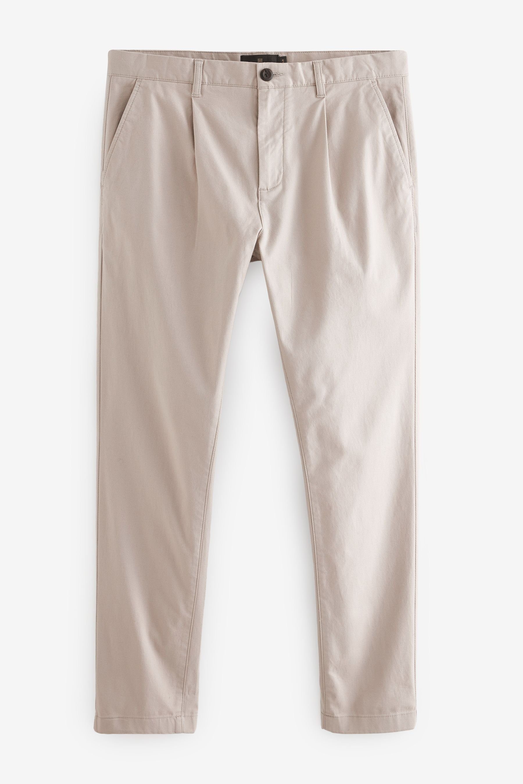 Next Chinohose Slim Fit StretchChinohose mit Bundfalte (1tlg)