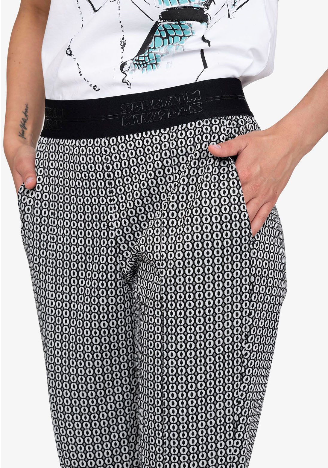 Sportalm Kitzbühel Röhrenhose mit Alloverprint günstig online kaufen