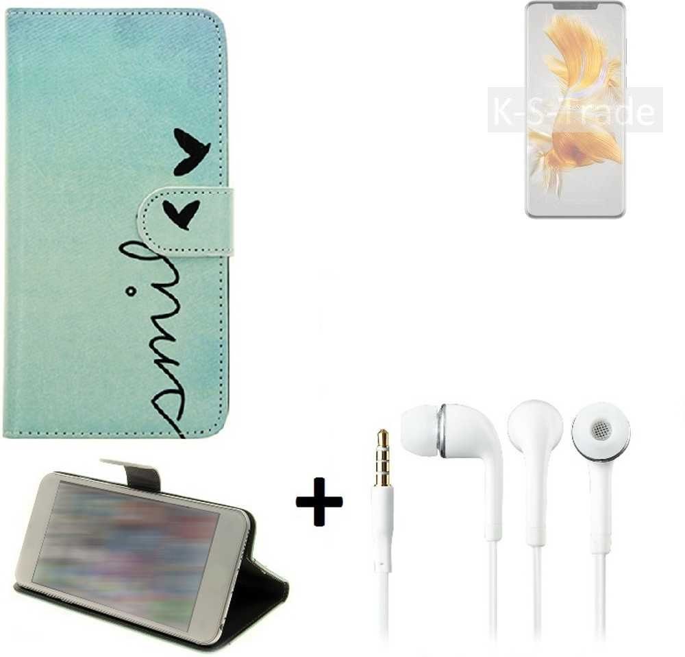 K-S-Trade Handyhülle für Huawei Mate 50 Pro, Schutz Hülle Handy Hülle 360° Wallet Case Schutz Hülle