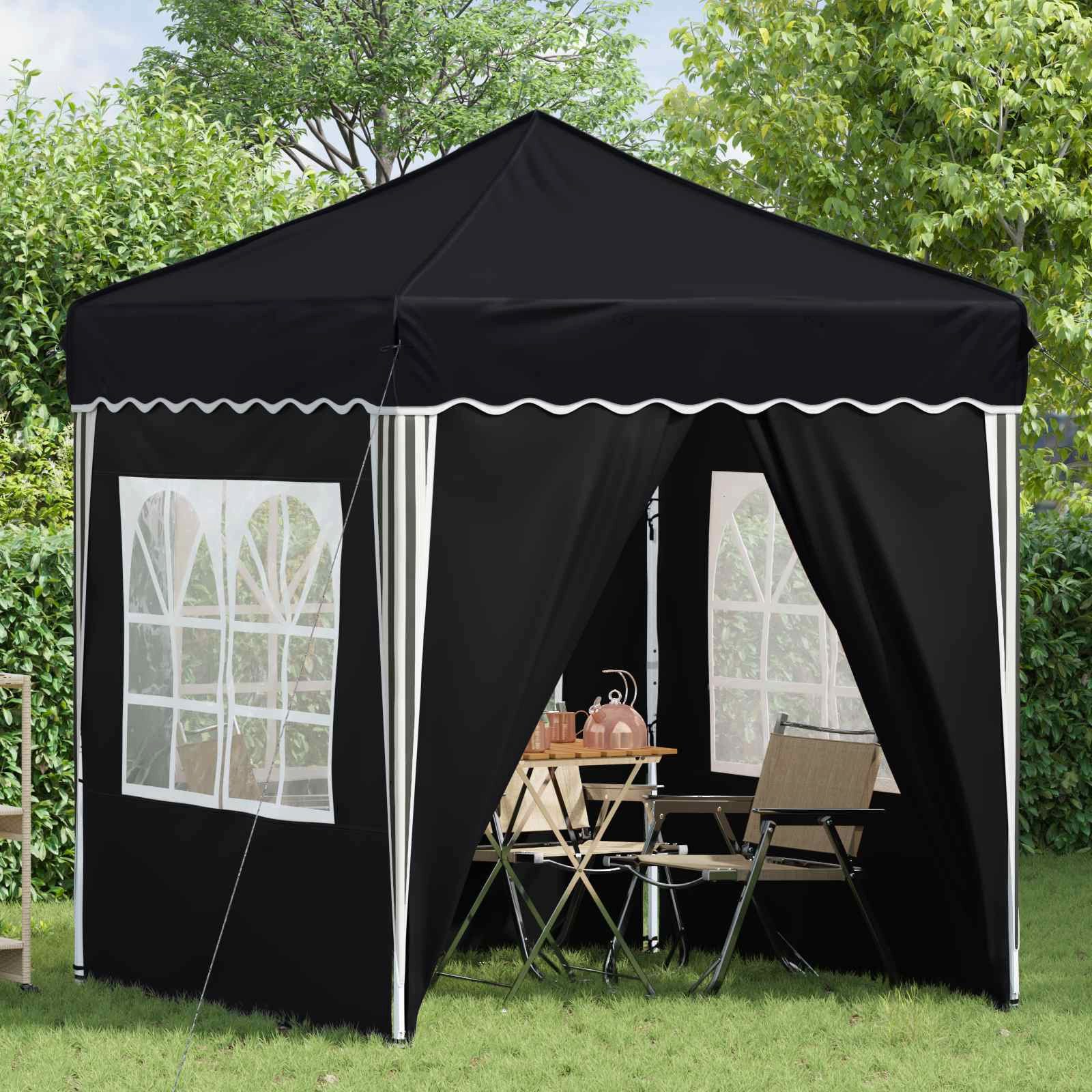 vidaXL Partyzelt Pop-up Partyzelt 195 x 195 x 245 cm Anthrazit Oxford-Stoff