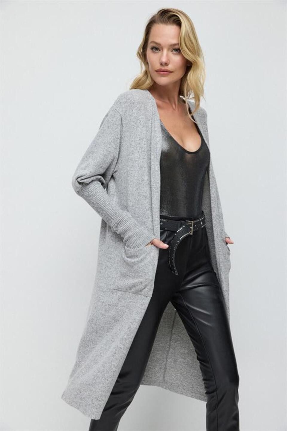 Blusenjacke Strickjacke aus Strickstoff