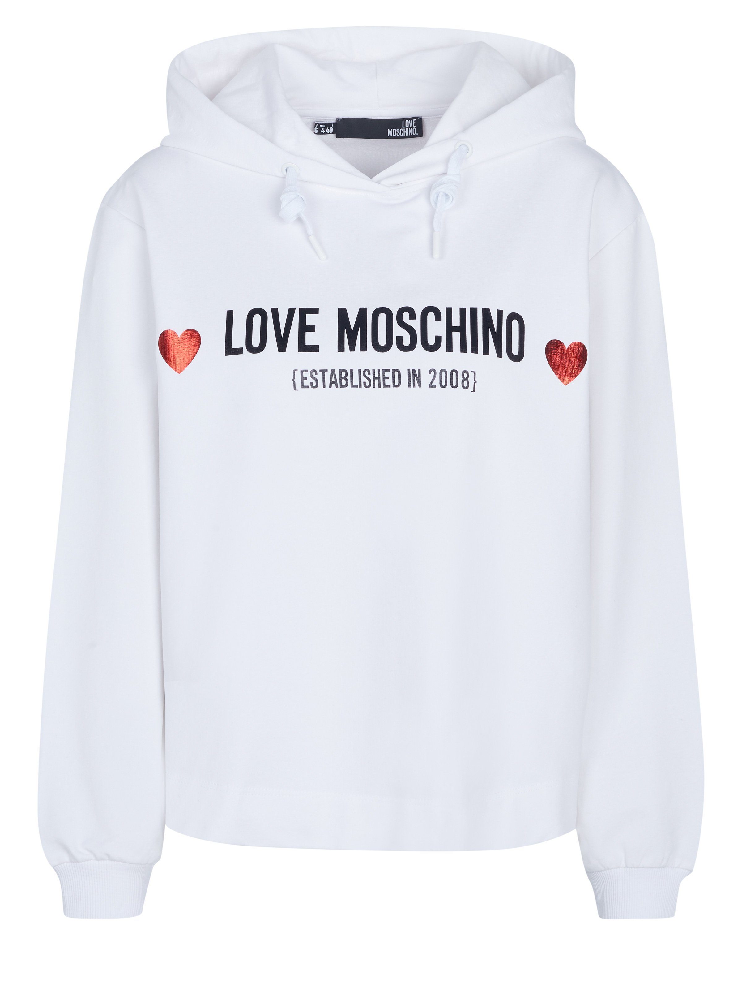 LOVE MOSCHINO Hoodie Love Moschino Pullover weiss