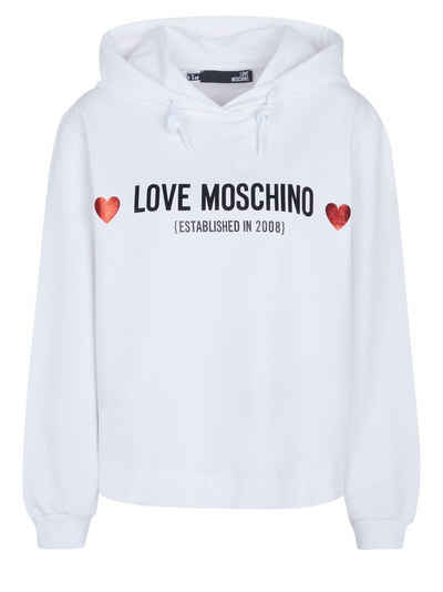 LOVE MOSCHINO Hoodie Love Moschino Pullover weiss