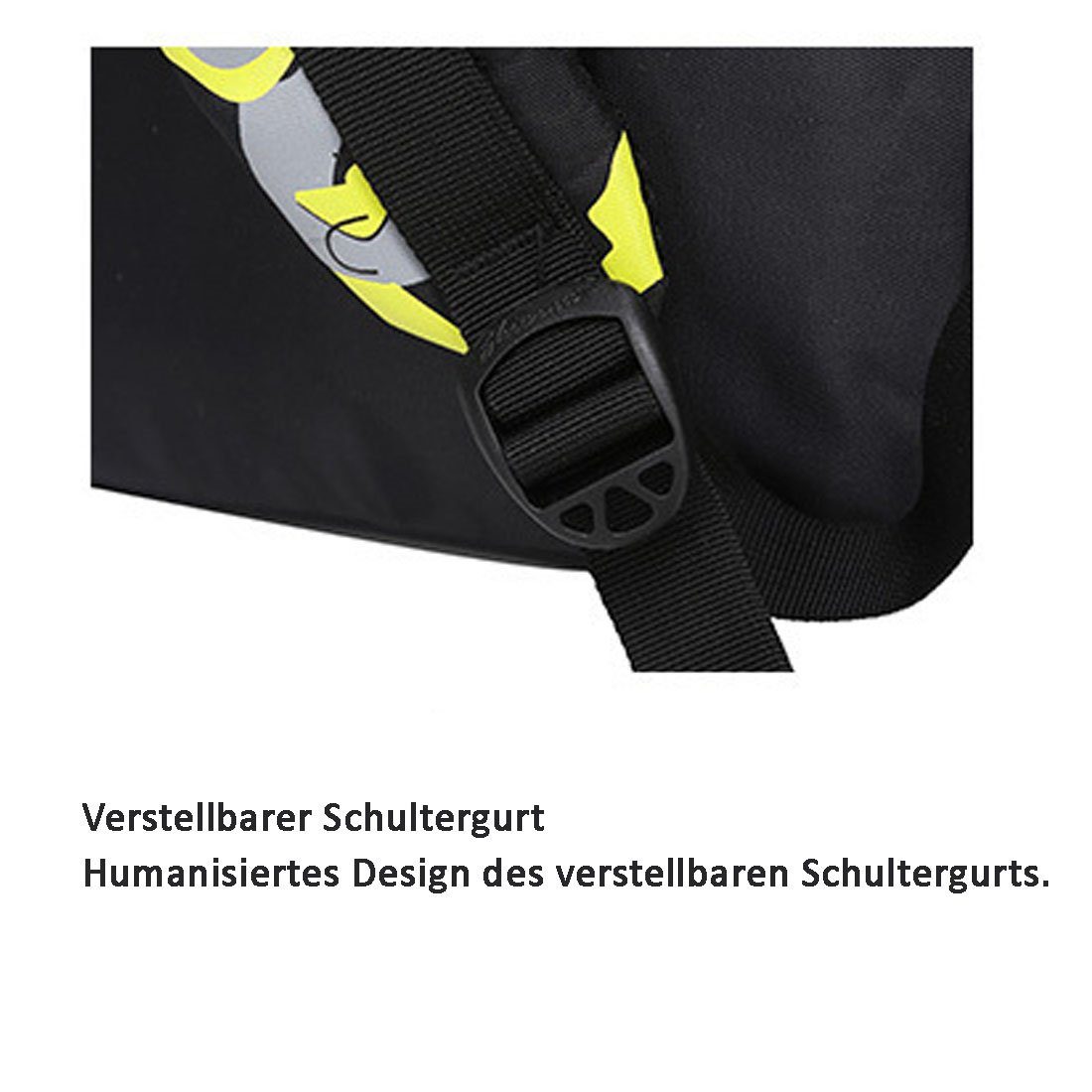 DÖRÖY Schulrucksack Student gedruckt Kinder Schulranzen Stück Set, Camouflage Backpack Gelb 3