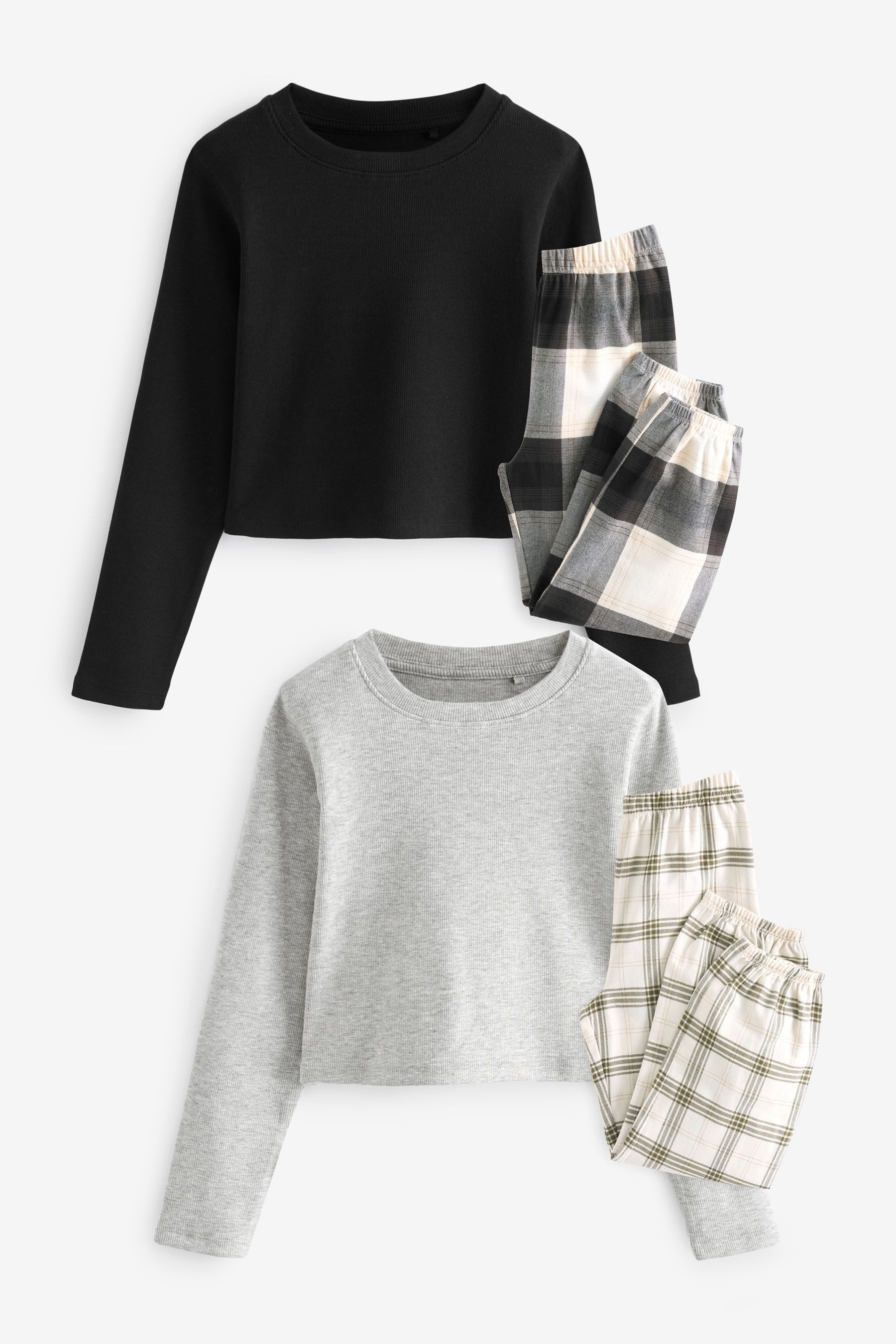 Pyjama Karierte Pyjamas aus Webstoff im 2er-Pack
