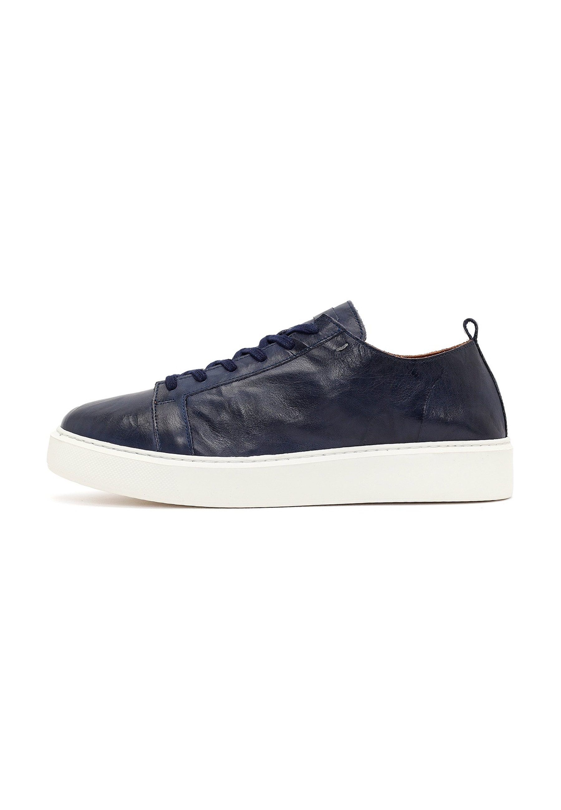 Derimod Leder Sneaker Sneaker Echtes Leder, EVA-Sohle, Schnürverschluss, Bequeme Passform