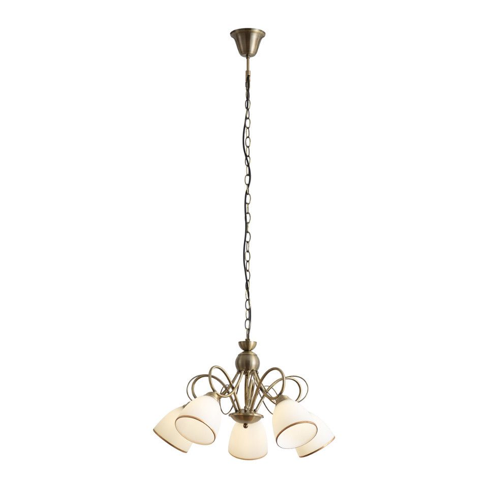 Qazqa Pendelleuchte Katarina, ohne Leuchtmittel, Neutralweiß, QAZQA Hängeleuchte, e27, Bronze, Stahl, classic-antique