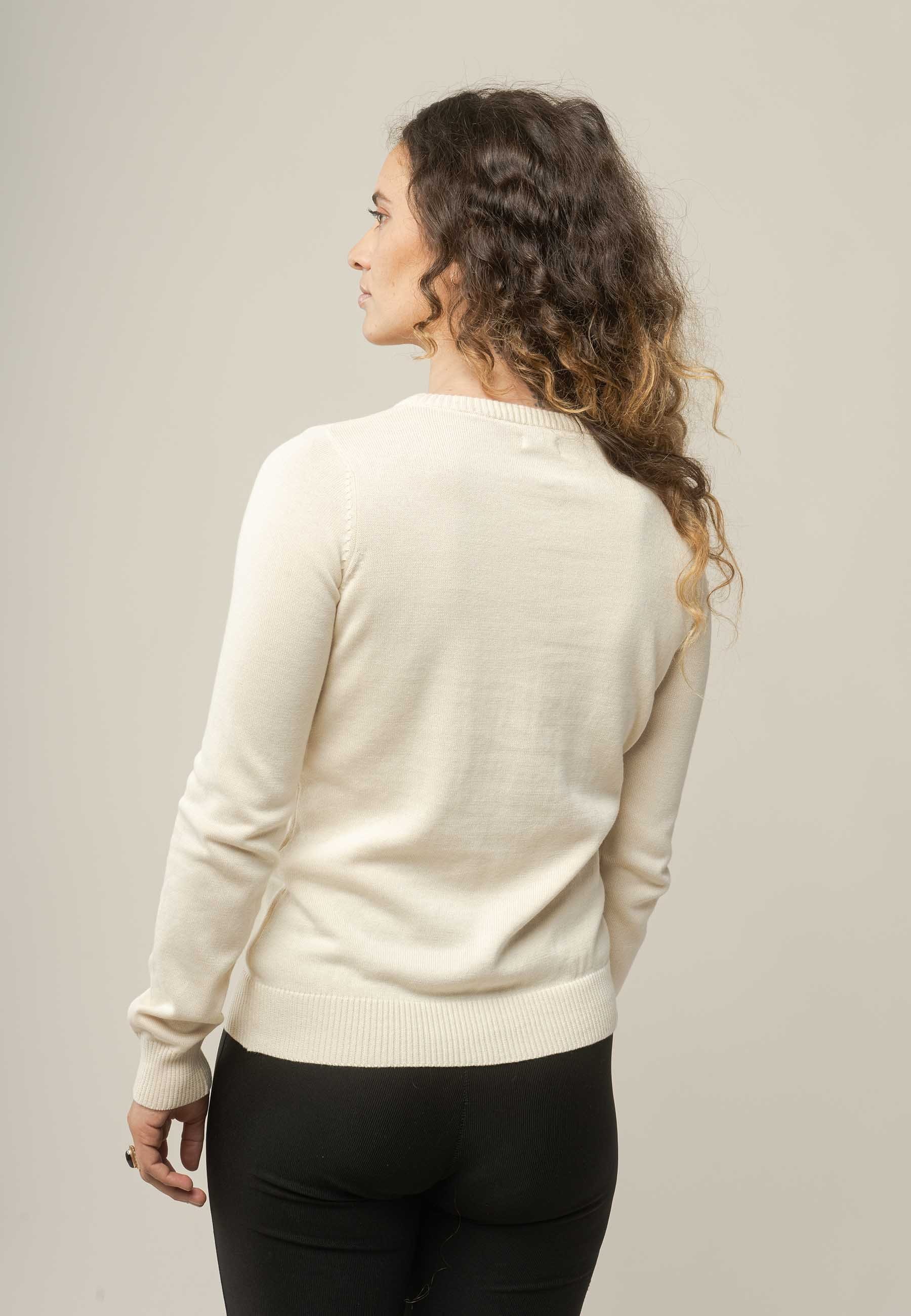 Cardigan Damen cream MELA Cardigan Rippbündchen