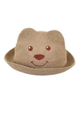 Sterntaler® Beanie Strohhut Bär (1-St., Babymütze Baumwolle ideal für jede Jahreszeit) Sonnenhut Kinder in süßer Bärchenoptik mit Stickerei