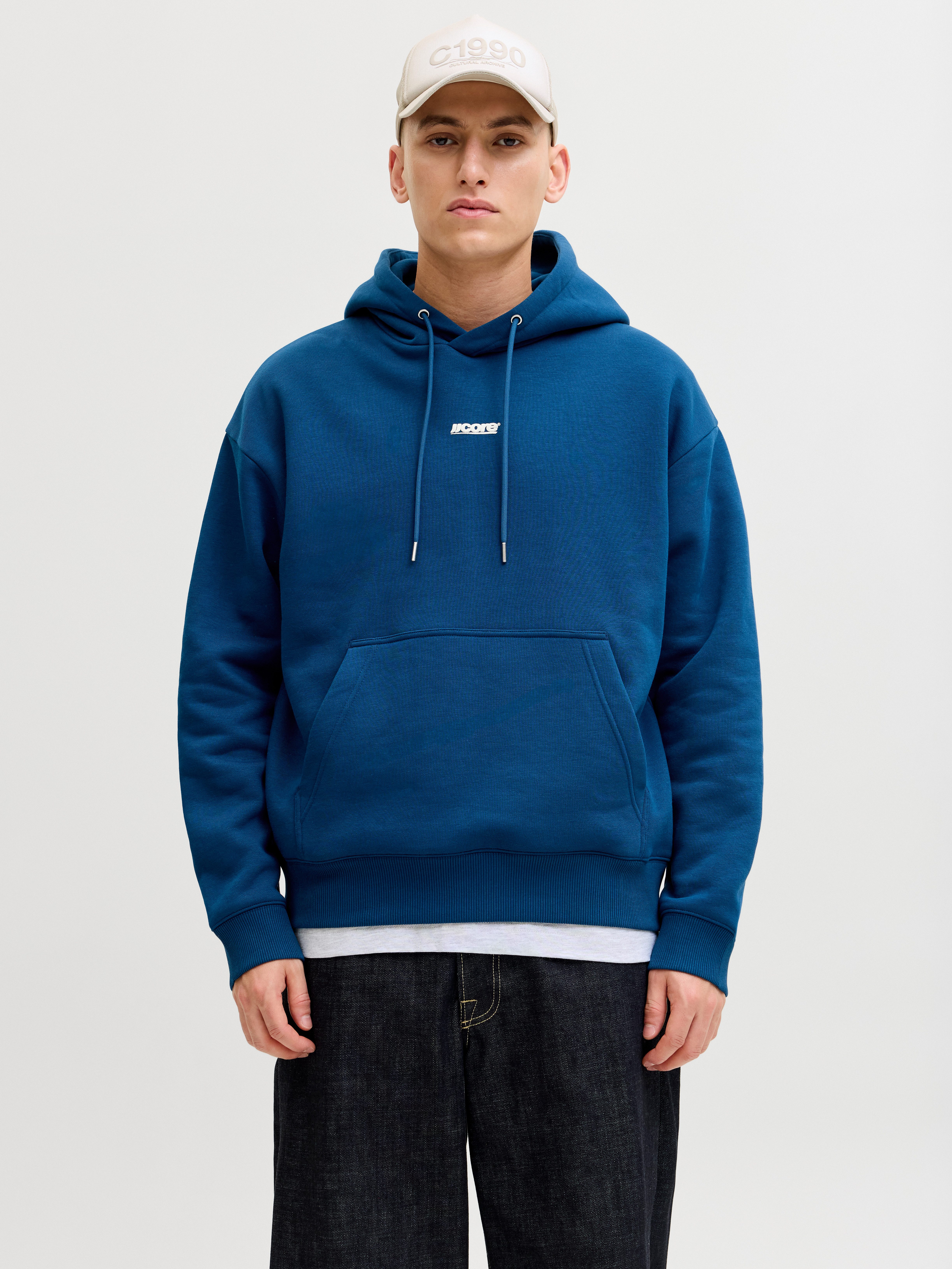Jack & Jones Kapuzensweatshirt JCOCLUB BACKPRINT SWEAT HOOD mit Print