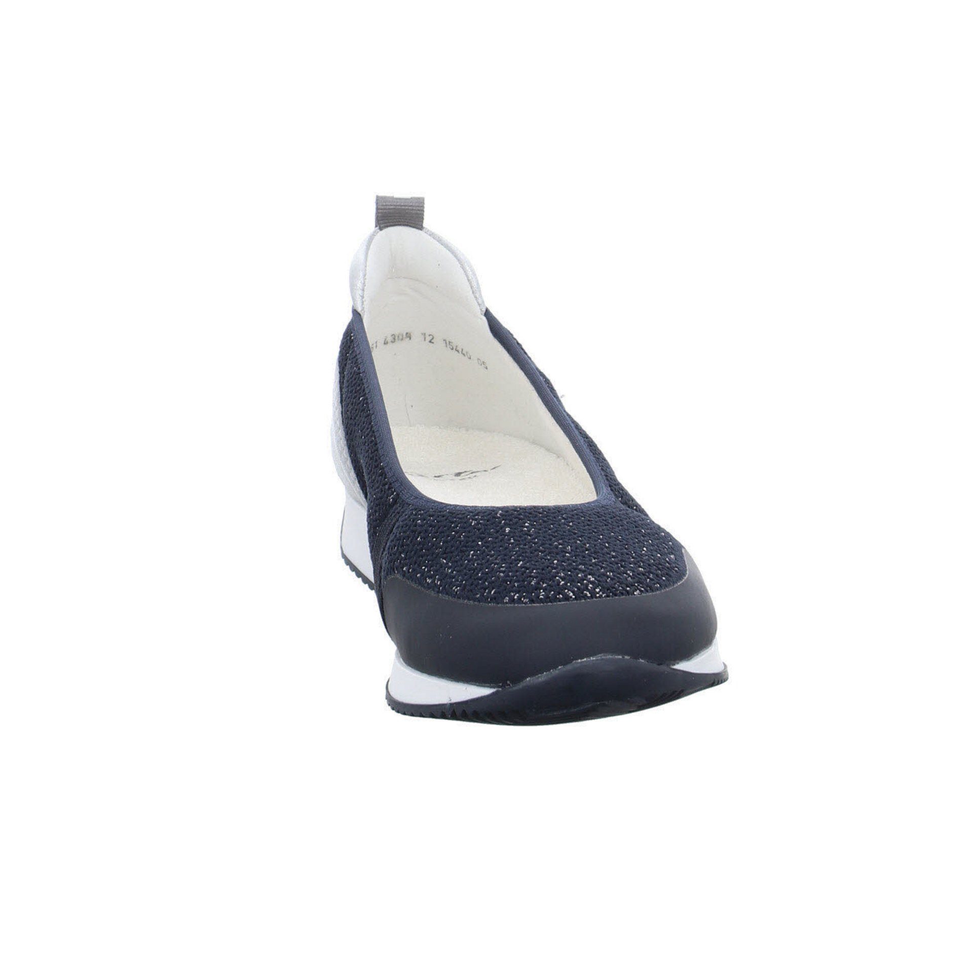 blau Leder-/Textilkombination Porto Schuhe Ballerinas 4 Fusion Ballerina Kombi Ara Ballerina sonst