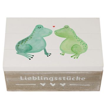 Mr. & Mrs. Panda Dekokiste Frosch Liebe - Weiß - Geschenk, Truhe, Hochzeitstag, küssen, Schatull (1 St)