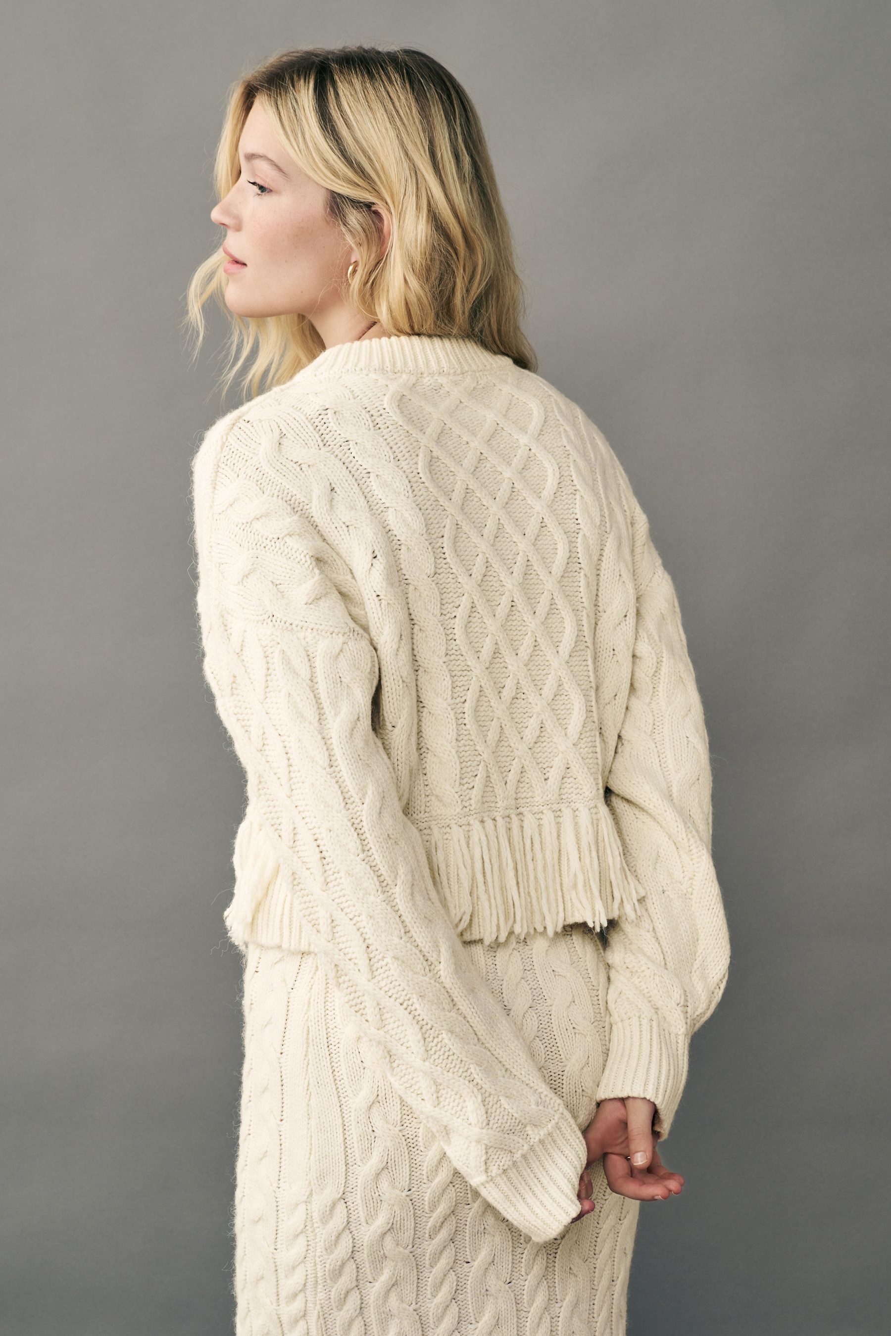 Next Rundhalspullover Rundhals-Pullover im Zopfstrick mit günstig online kaufen