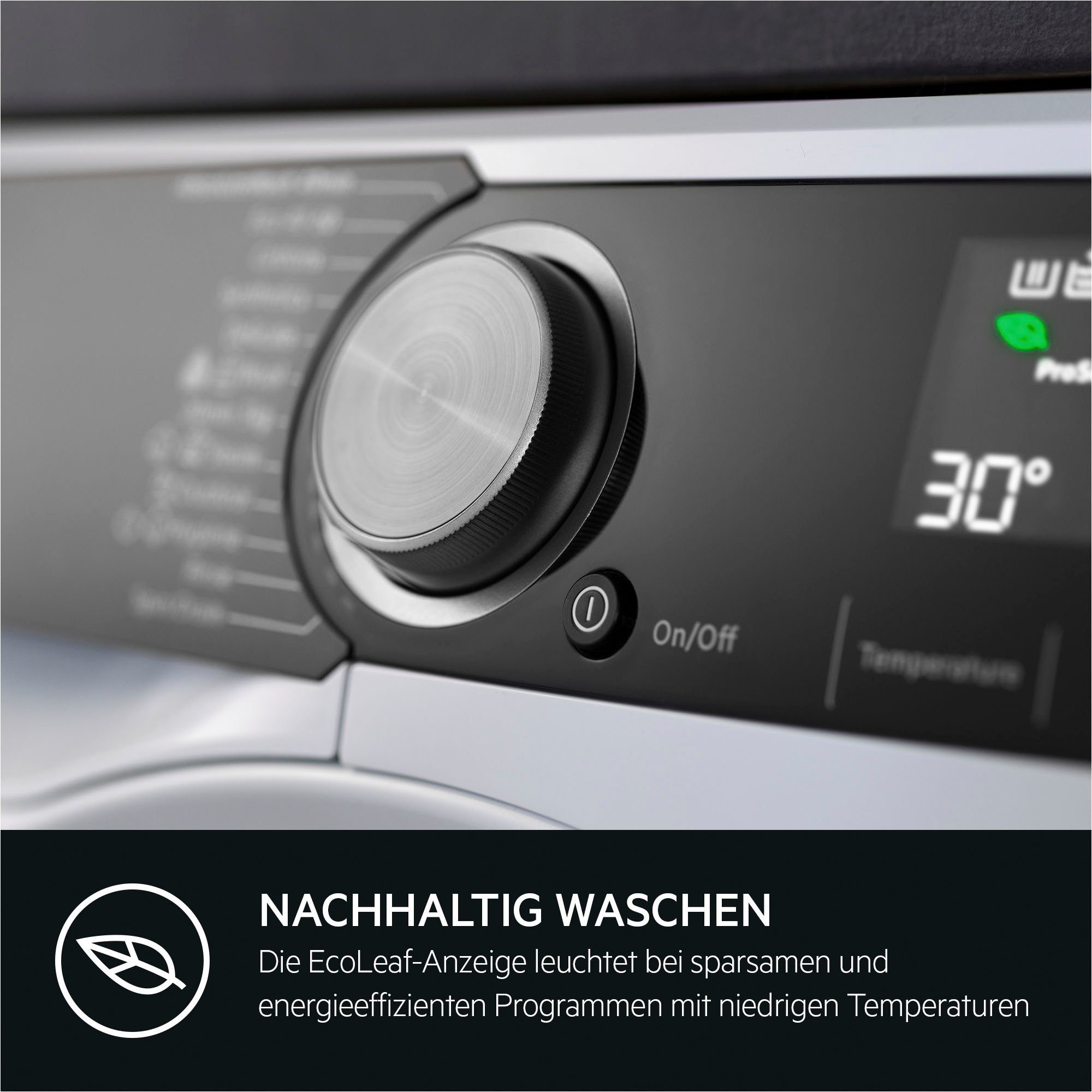 AEG Waschmaschine 7000 LR7A70490, 9 96 Wasserverbrauch ProSteam 1400 U/min, Dampf-Programm kg, weniger % - für