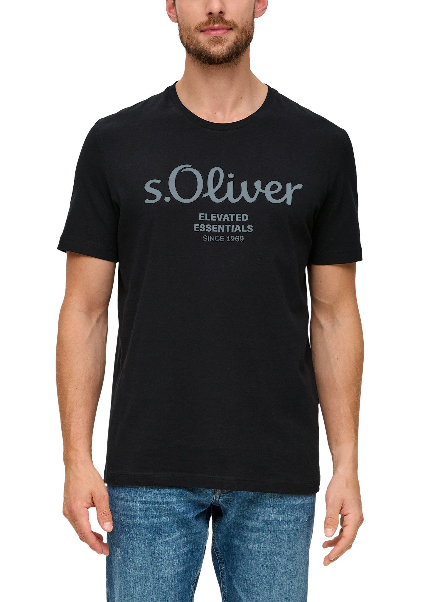 s.Oliver T-Shirt im sportiven black Look