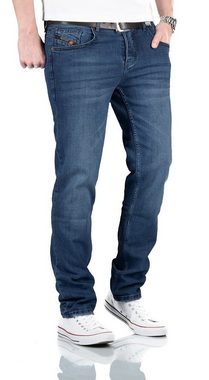 Alessandro Salvarini Straight-Jeans ASArcilio mit Knopfleiste