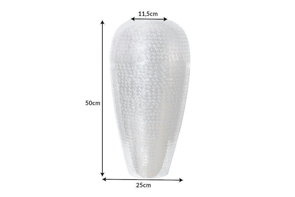 riess-ambiente Bodenvase ORIENTAL 50cm silber (1 St), Deko · Blumen · Hammerschlag Design · Metall. € 45,95