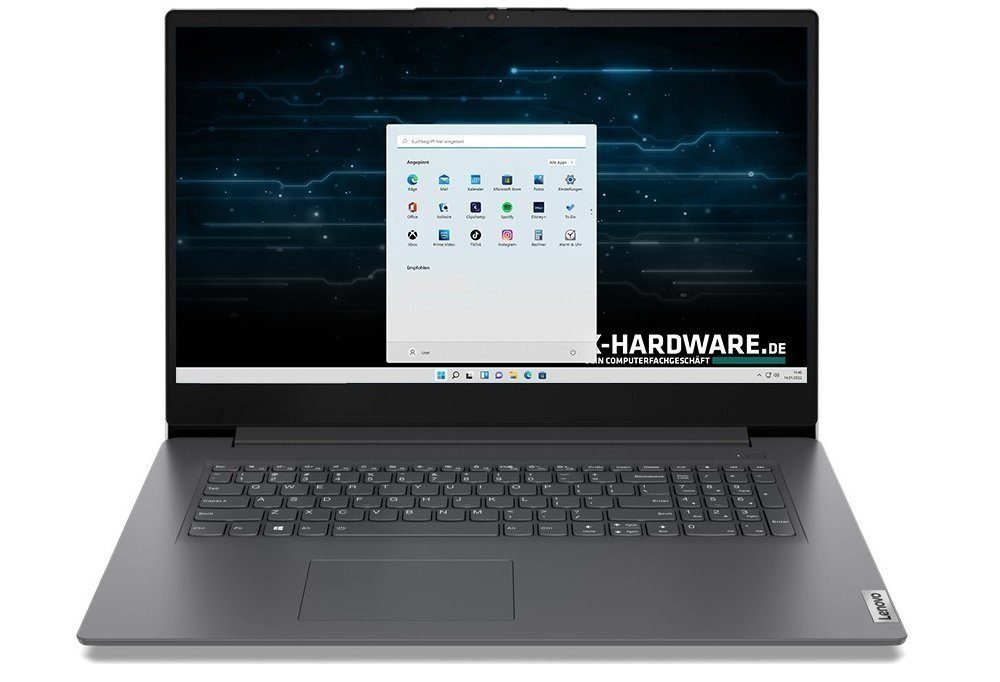 Lenovo V17 G4 IRU, Intel i5-1335U, 8GB RAM, bis zu 2000GB NVMe SSD Business- Notebook (43,90 cm/17.3 Zoll, Intel Core i5 1335U, Intel Iris Xe Graphics  (iGPU), 256 GB SSD, Windows 11 Professional)