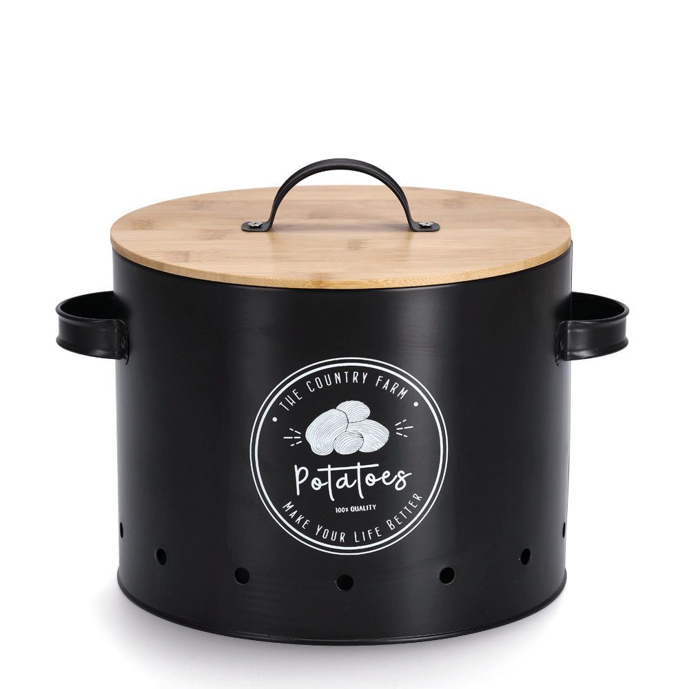 Zeller Present Aufbewahrungskorb Vorratsdose m. Bambusdeckel 'Potatoes', sc günstig online kaufen