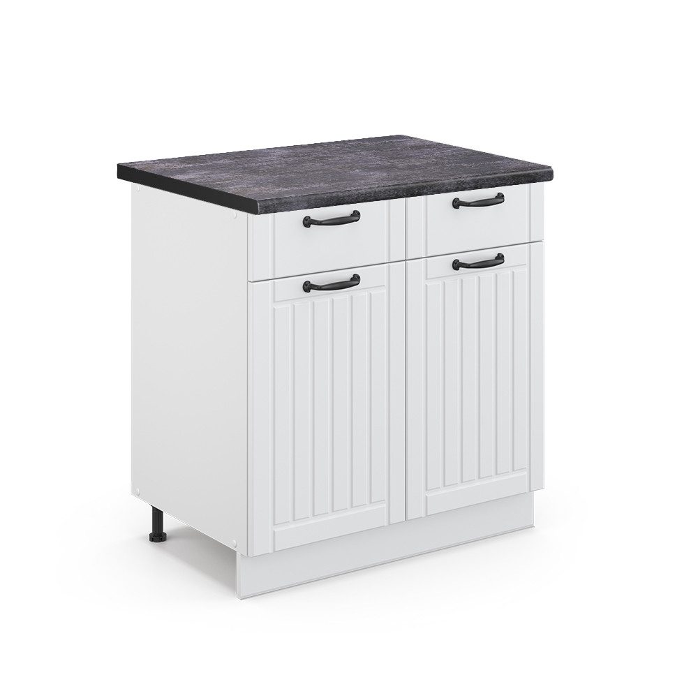 Vicco Unterschrank Fame-Line, Weiß Landhaus/Weiß, 80 günstig online kaufen